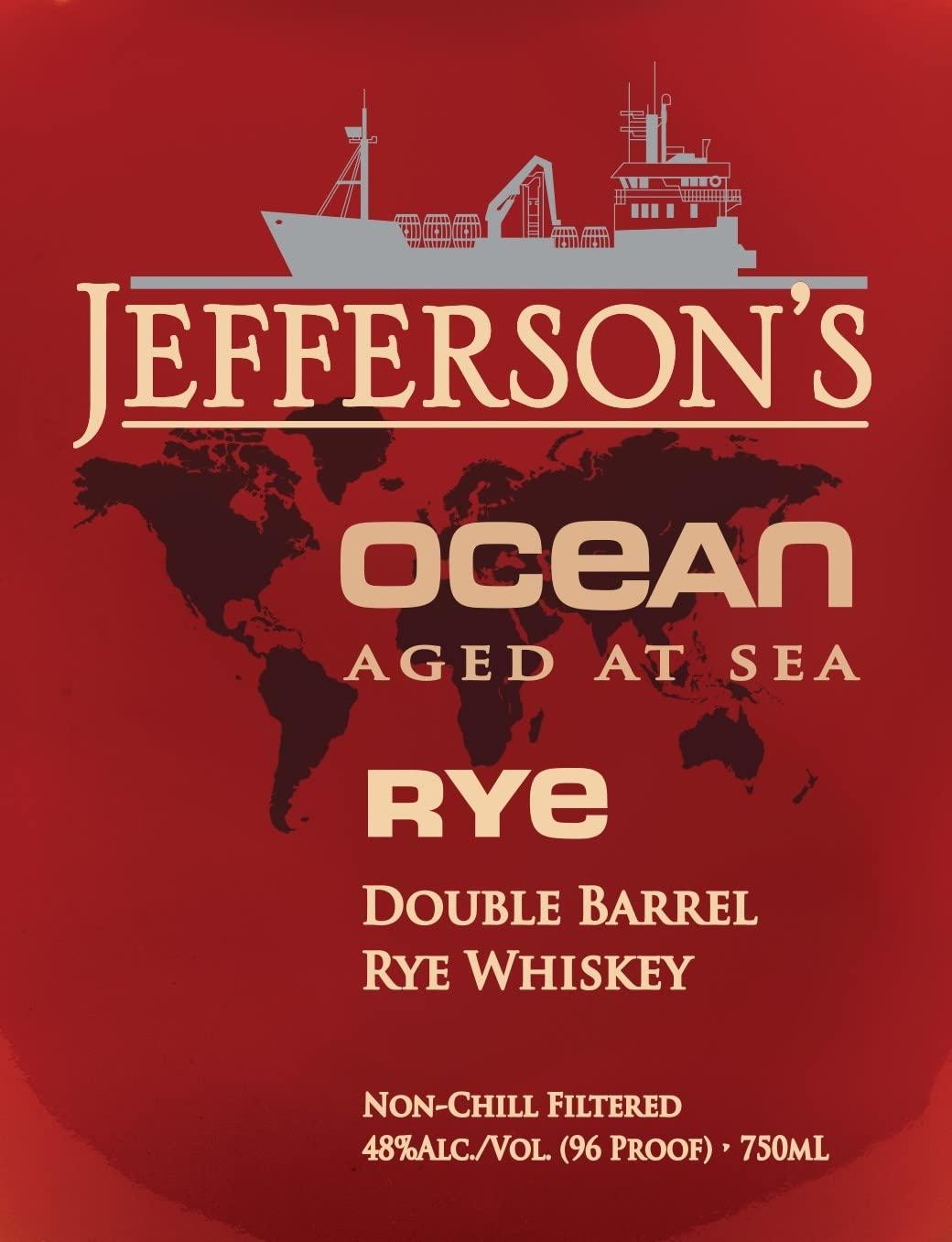 Jefferson's Ocean Double Barrel Rye Whiskey, 750ml Bottle