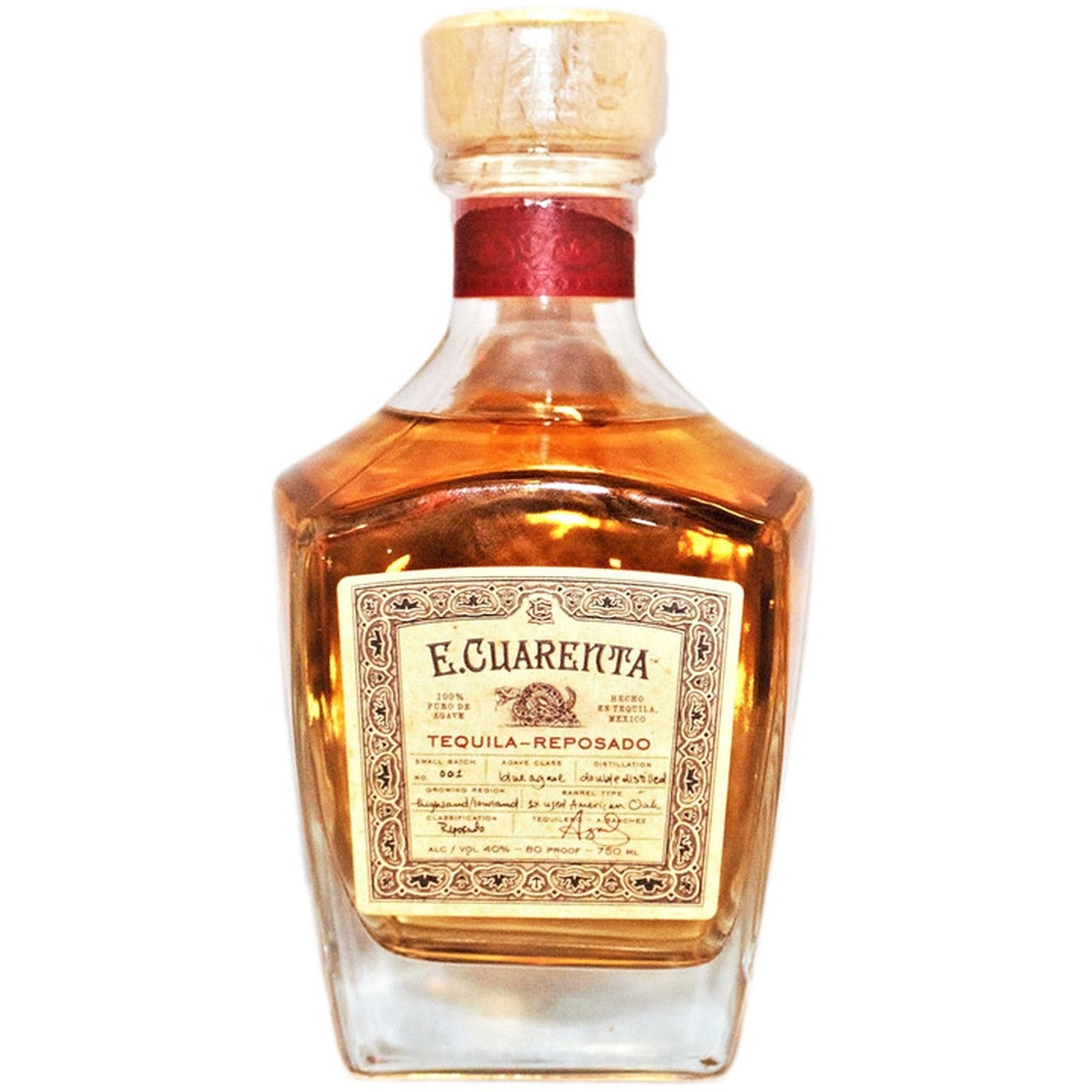 E. Cuarenta Reposado Tequila 750ml