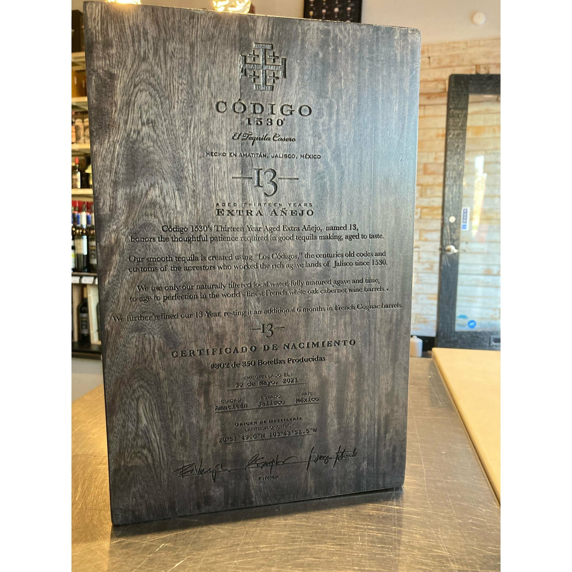 Codigo 13 Years aged Limited Edition Crystal Bottle Extra Anejo Tequila - Newport Wine & Spirits