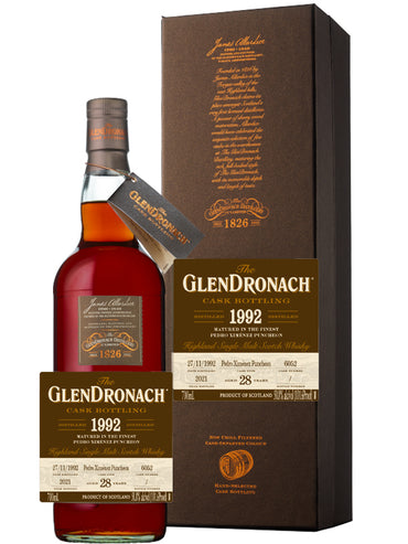 GlenDronach 1992 Cask #6052 28 Year Old Pedro Ximenez Puncheon Matured