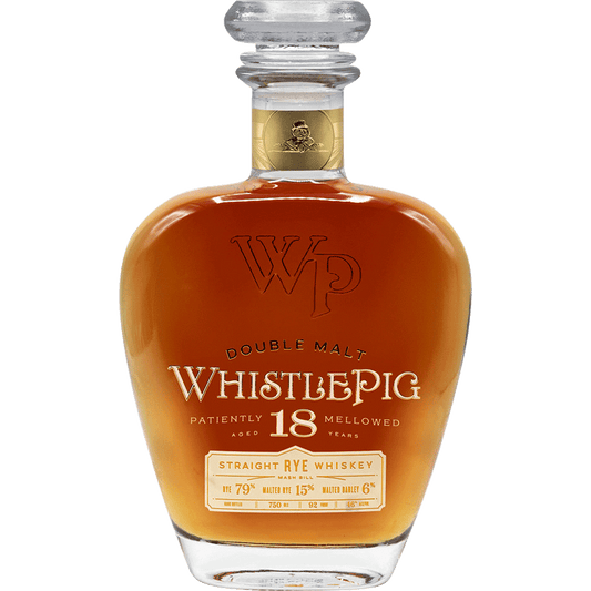 WhistlePig Double Malt Straight Rye Whiskey 18yr, 750ml