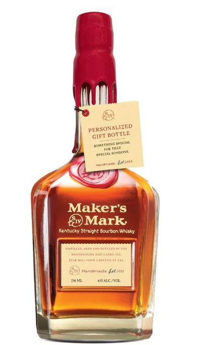 Maker's Mark Personalized Gift Bottle Bourbon Whiskey 750ml
